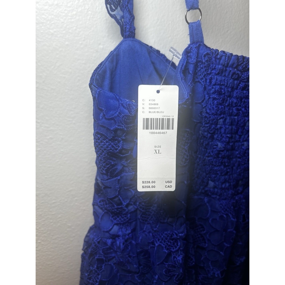 NWT Anthropologie NWT Ruffle-Strap Corset Sweetheart Lace Mini Dress Size XL - Picture 7 of 11